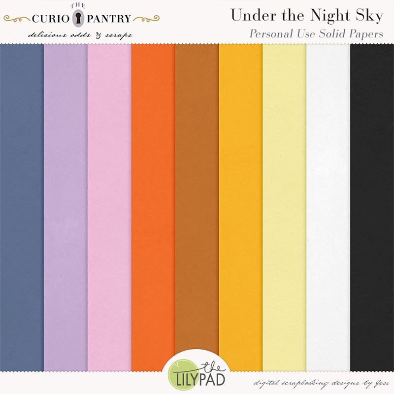 The Curio Pantry Under the Night Sky PU Solid Papers