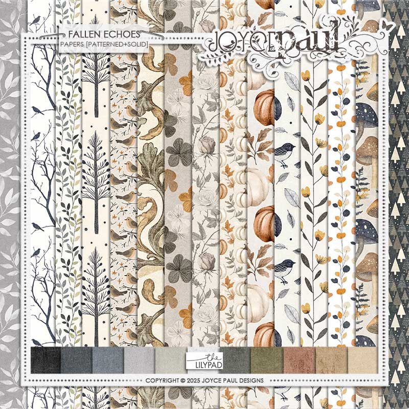 Fallen Echoes - Papers [Patterned+Solid]