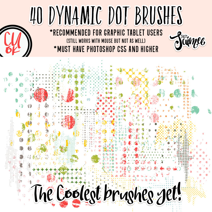 Dynamic Stamp Brushes | Dots | Commercial Use