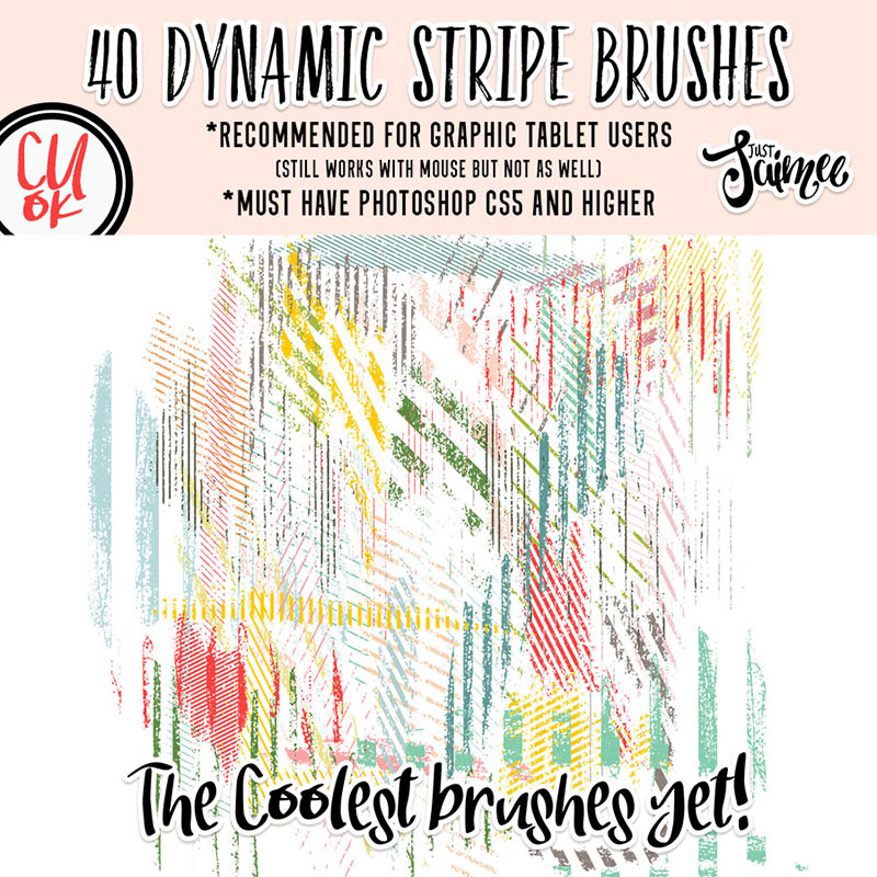 Dynamic Stamp Brushes | Stripes | Commercial Use