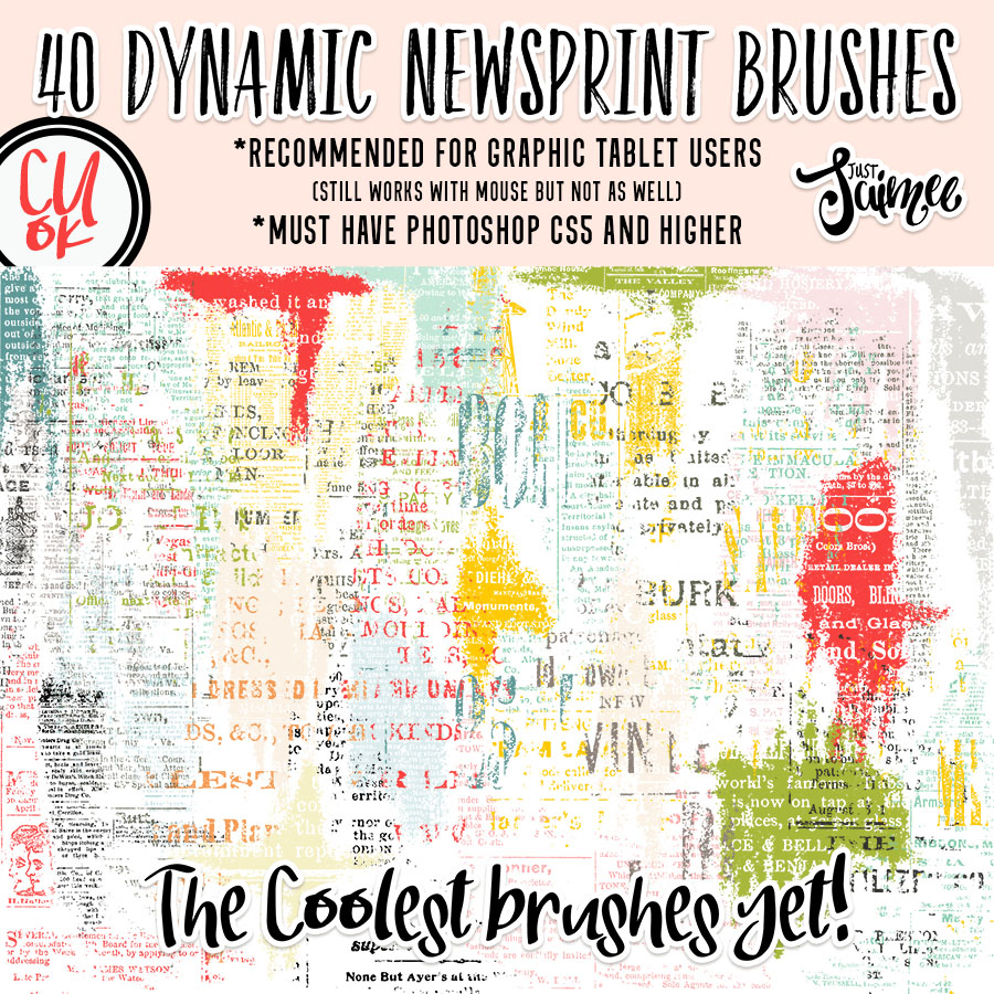 Dynamic Stamp Brushes | Newsprint | Commercial Use