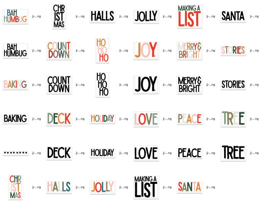 A December to Remember Jumbo Titles & Alphas - Image 2