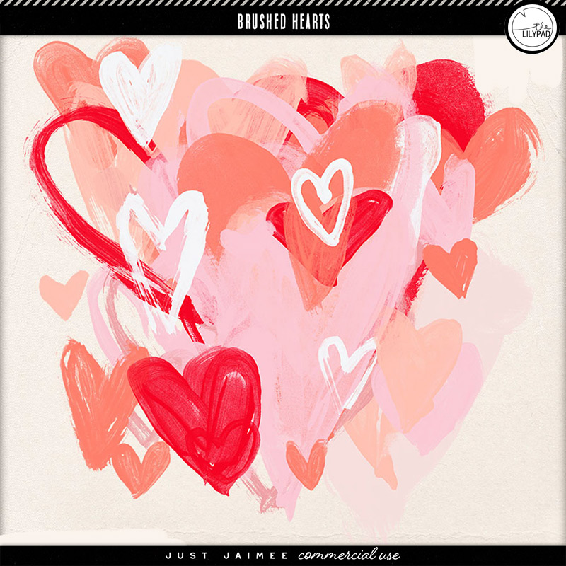 Brushed Hearts | Commercial Use