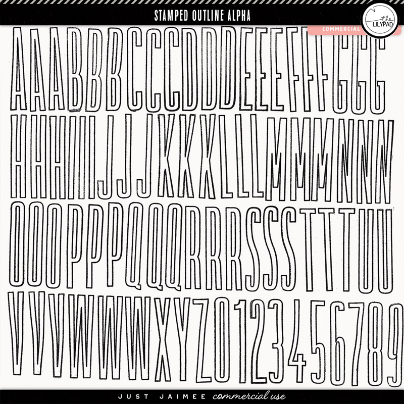 Stamped Outline Alpha | CU