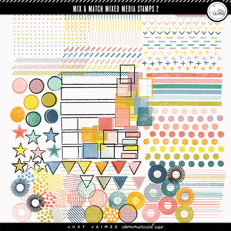Mix & Match Mixed Media Stamps 2 | CU