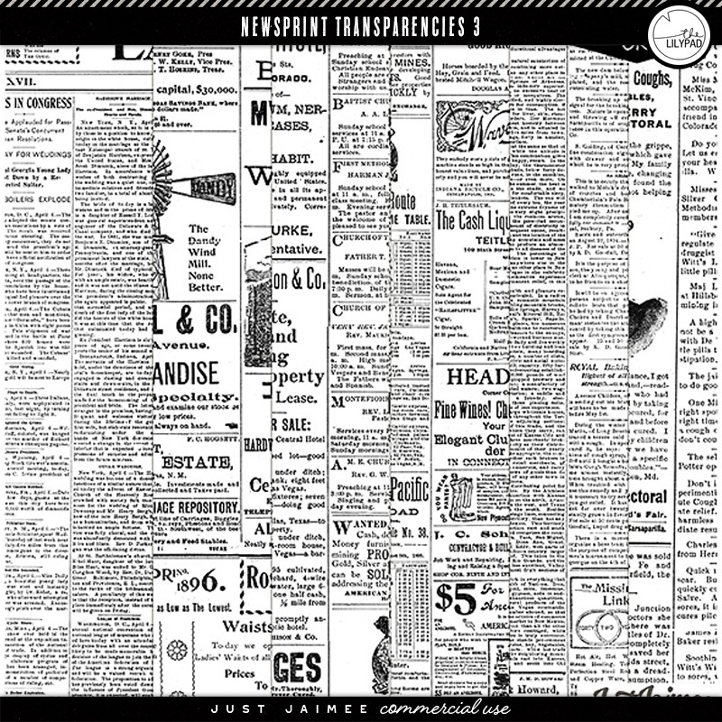 Newsprint Transparencies 3 | CU