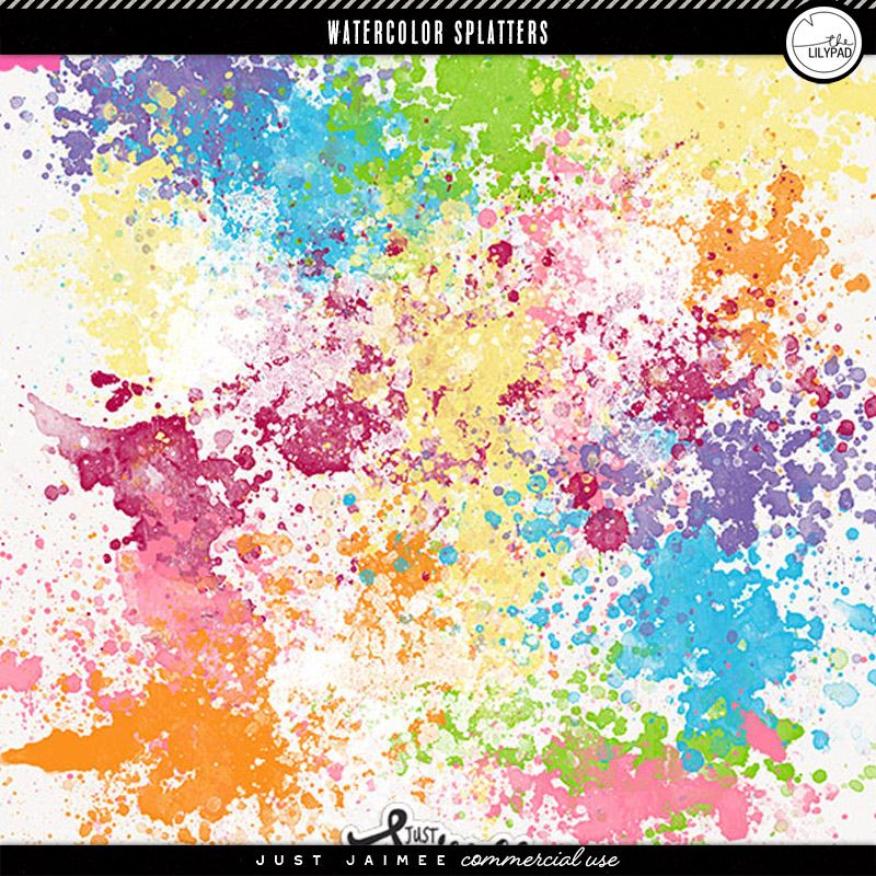 Watercolor Splatters | Commercial Use