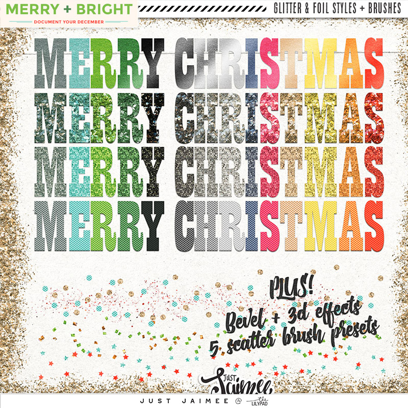 Merry + Bright | Glitter & Foil Styles