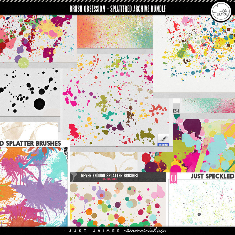 Brush Obsession: Splattered Archive Bundle | CU