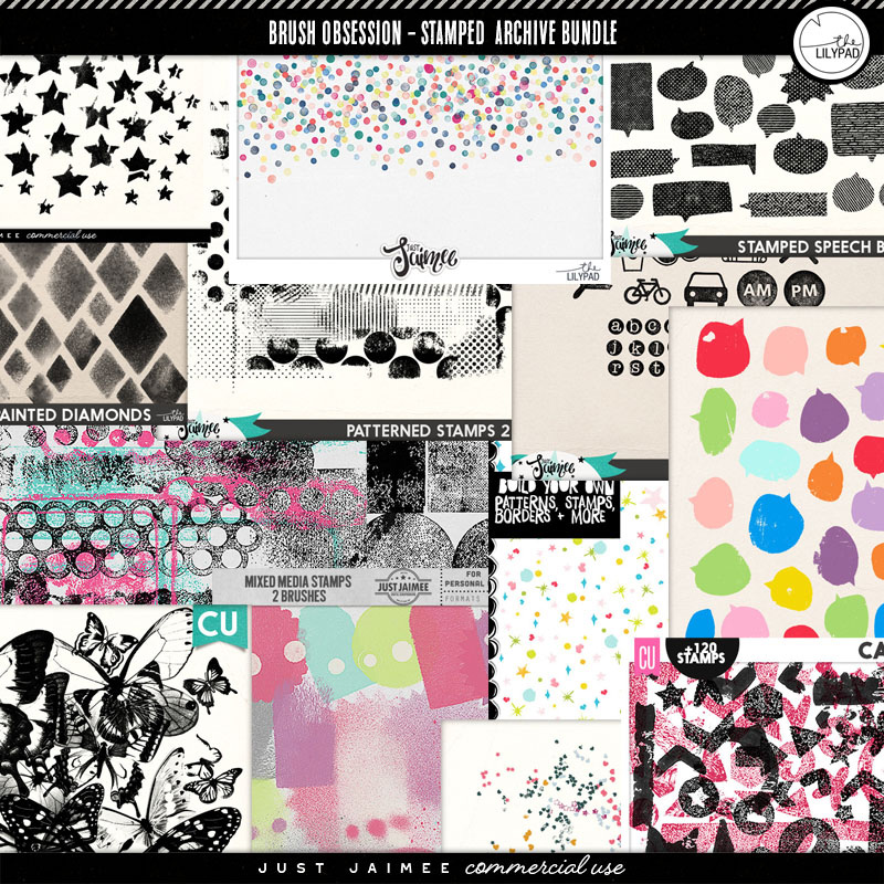 Brush Obsession: Stamped Archive Bundle | CU