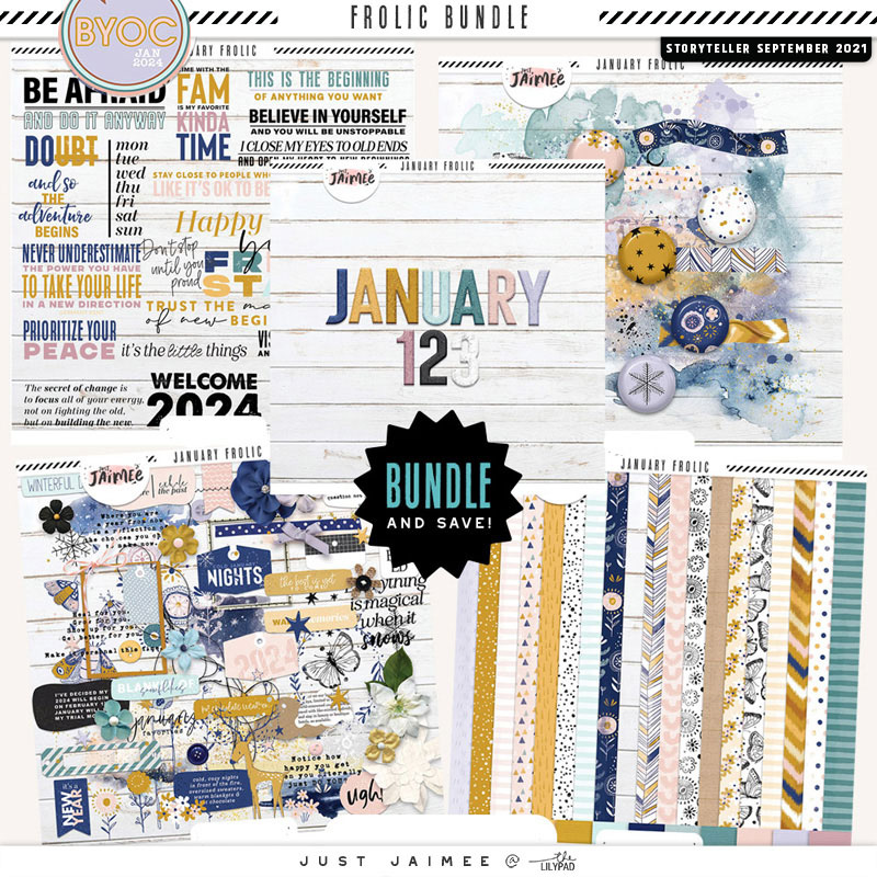 January Frolic Digital Scrapbooking Kit Bundle