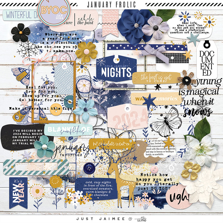 January Frolic Digital Scrapbooking Kit Bundle - Image 3