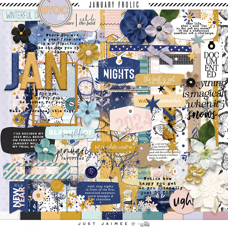 January Frolic Digital Scrapbooking Kit