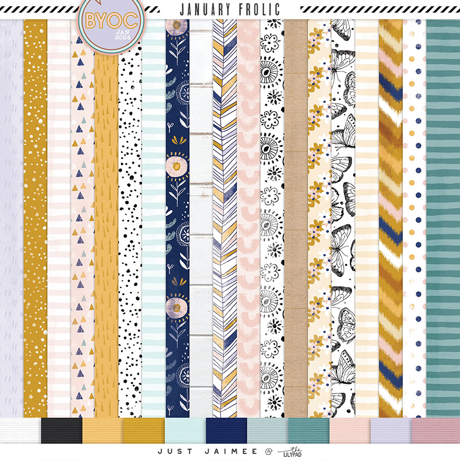 January Frolic Digital Scrapbooking Kit Bundle - Image 2