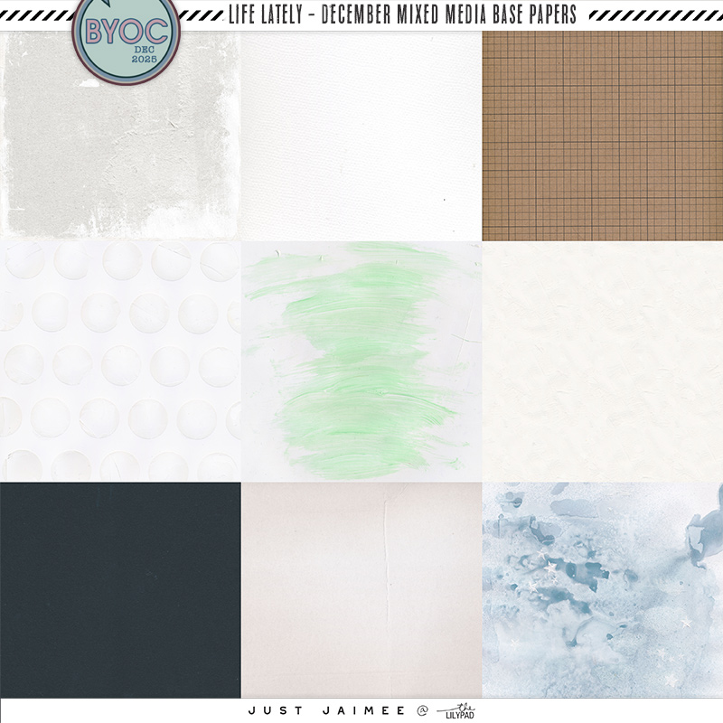 LIFE LATELY: DECEMBER – MIXED MEDIA BASE PAPERS - Image 2