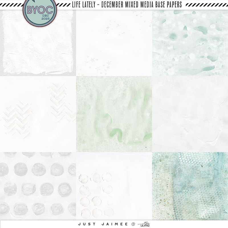 LIFE LATELY: DECEMBER – MIXED MEDIA BASE PAPERS - Image 3