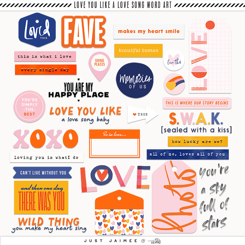 Love You Like a Love Song – Word Art