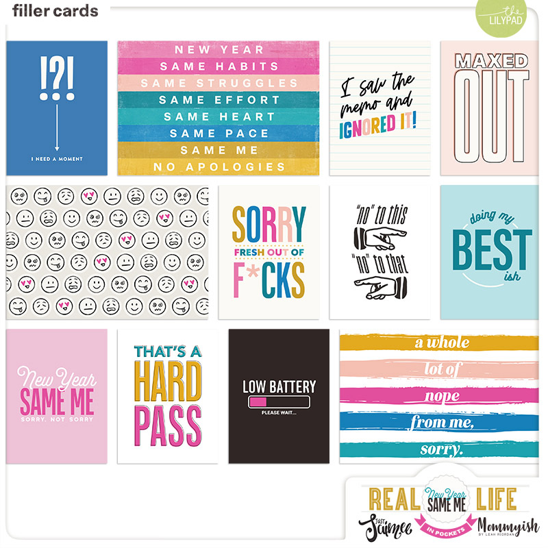 REAL LIFE IN POCKETS: NEW YEAR, SAME ME | FILLER POCKET CARDS