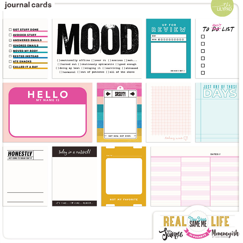 REAL LIFE IN POCKETS: NEW YEAR, SAME ME | JOURNAL CARDS