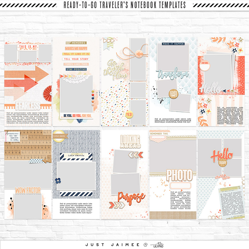 Ready-To-Go Traveler’s Notebook Templates 1