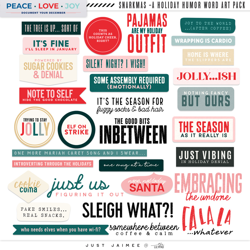 Snarkmas | Holiday Humor Word Art Pack