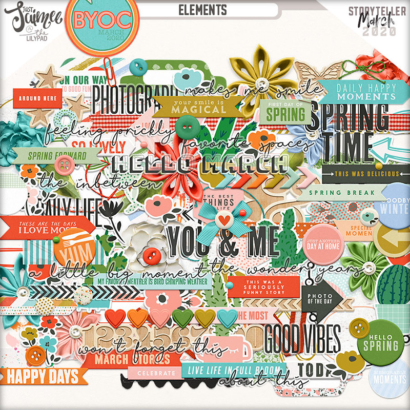 Storyteller | March 2020 | Digital Scrapbooking Kit - Image 4