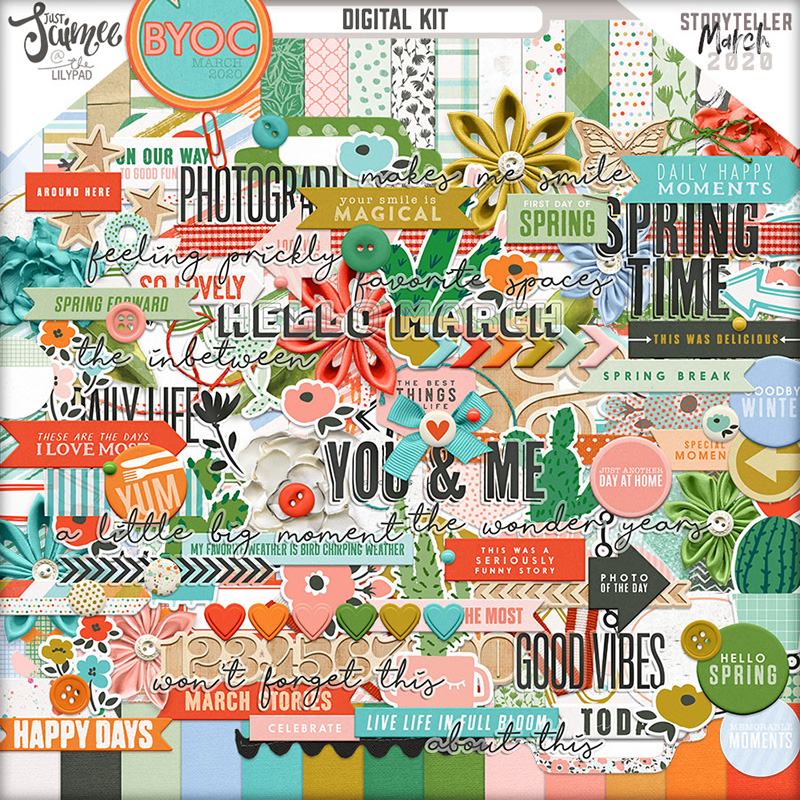 Storyteller | March 2020 | Digital Scrapbooking Kit