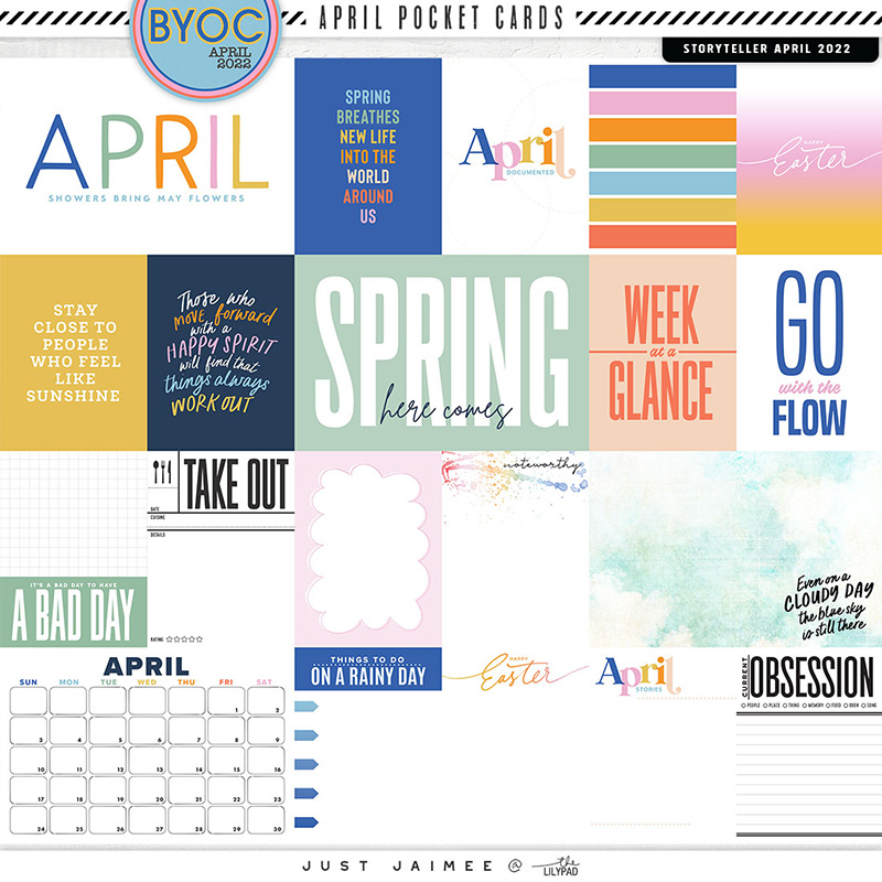 April Storyteller Pocket Cards | BYOC April 2022