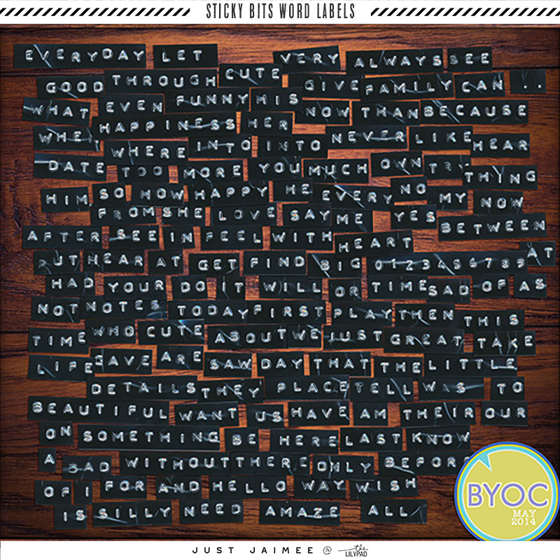Sticky Bits word labels