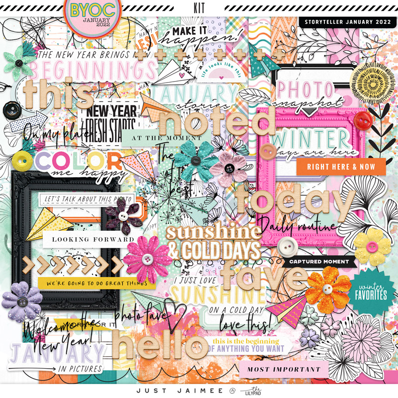 Storyteller January Digital Scrapbooking Kit
