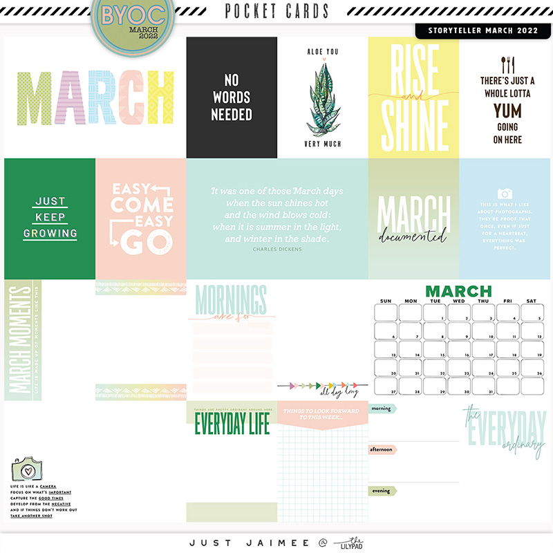March Storyteller Pocket Cards | BYOC March 2022
