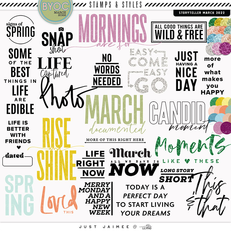 March Storyteller Stamps | BYOC March 2022