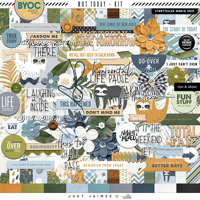 Not Today | Digital Scrapbooking Kit