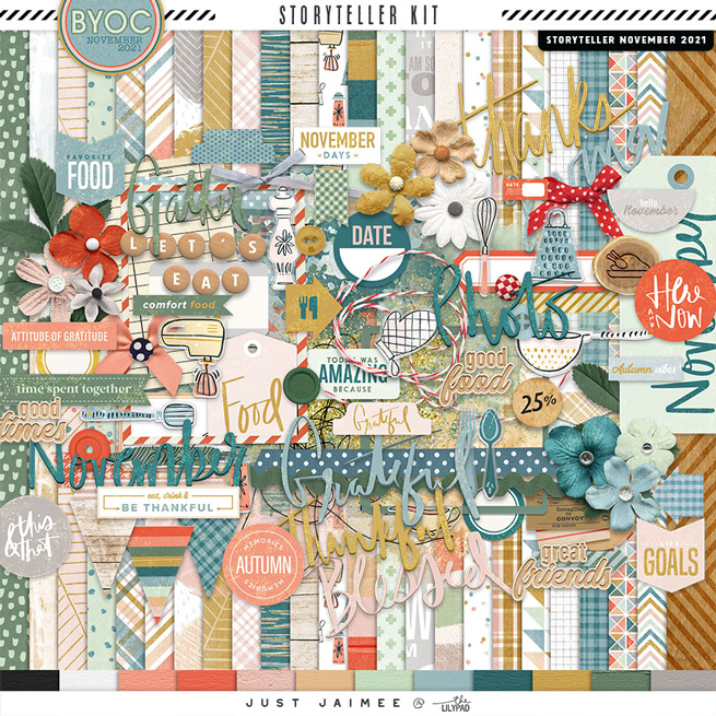 Storyteller November Digital Scrapbooking Kit