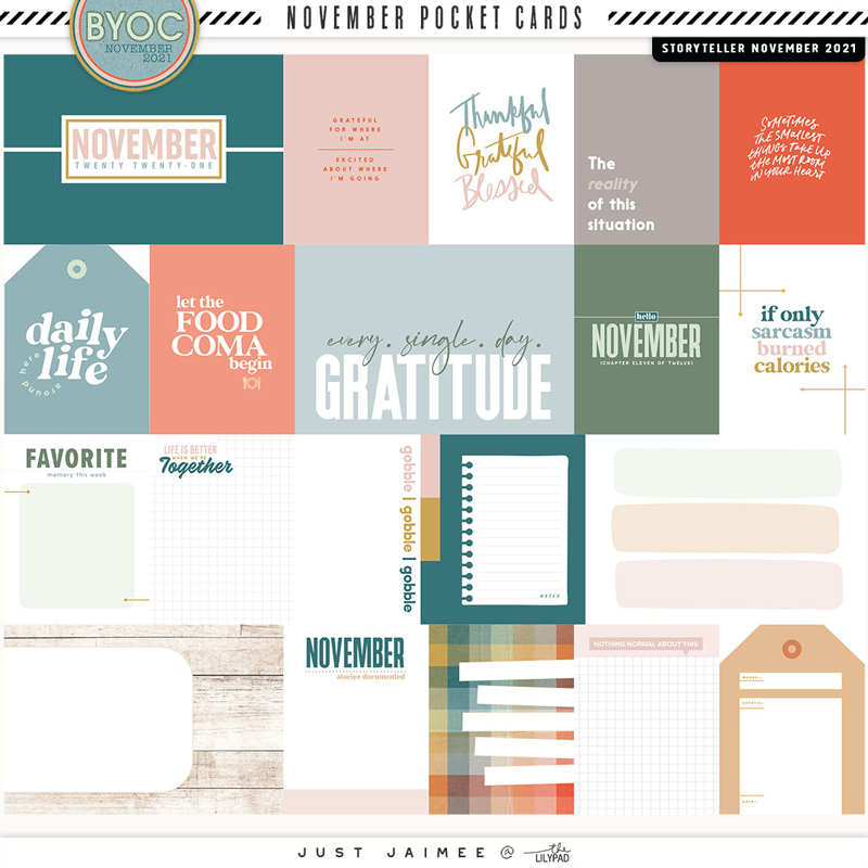 Storyteller November Pocket Cards
