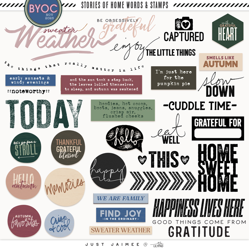 November BYOC 2025 - Stories Of Home Words & Stamps