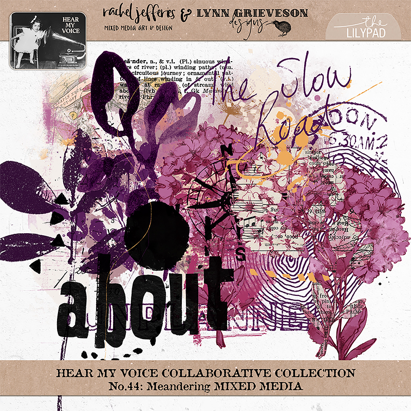Hear My Voice 44 Meandering Mixed Media