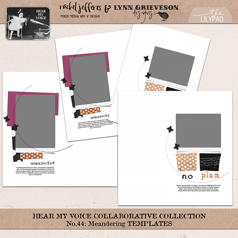 Hear My Voice 44 Meandering Template Duo