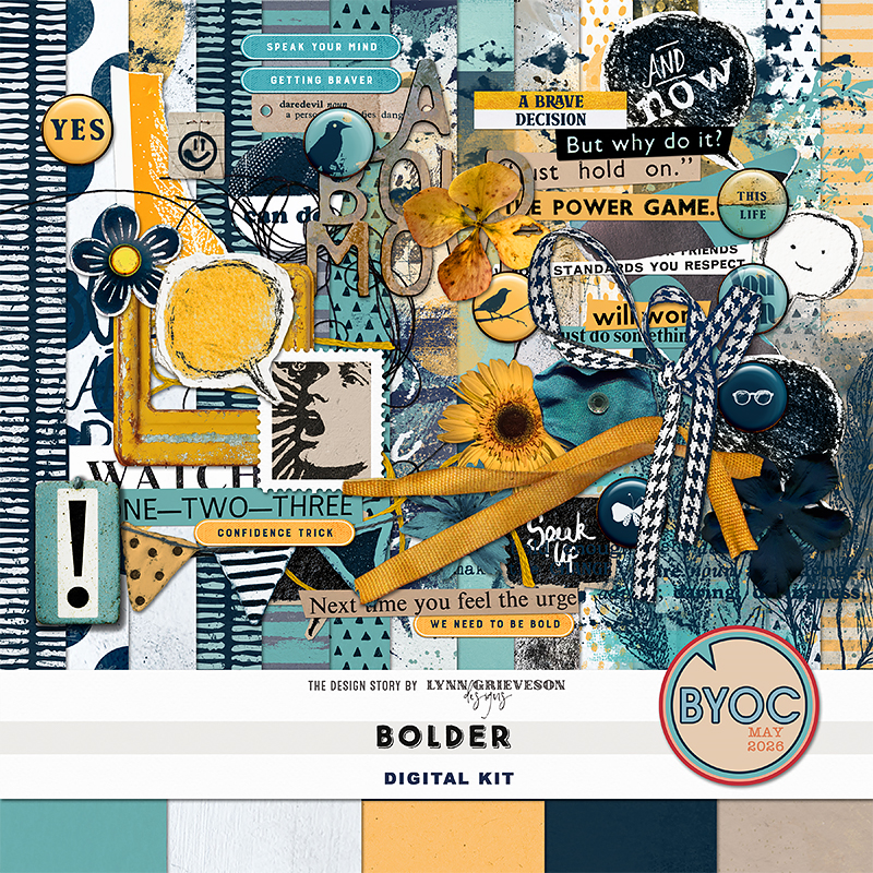 Bolder Digital Scrapbooking Kit by Lynn Grieveson