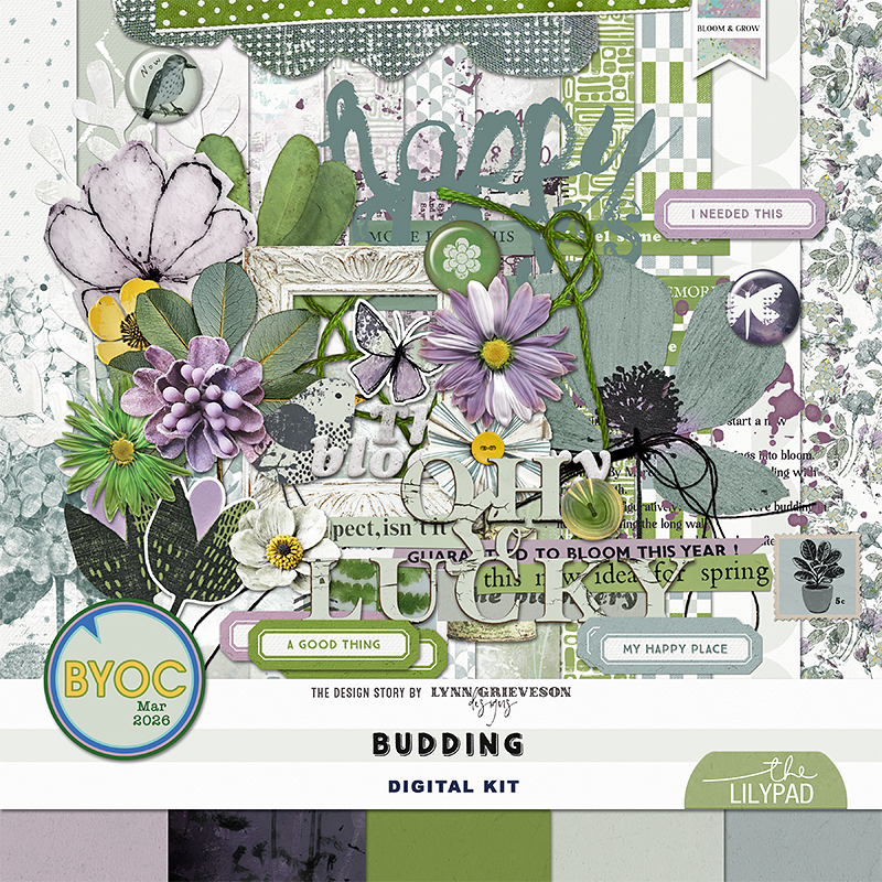 Budding Digital Scrapbooking Kit by Lynn Grieveson
