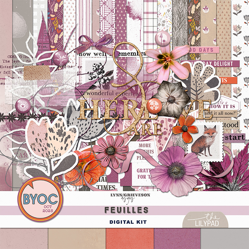 Feuilles Digital Scrapbooking Kit by Lynn Grieveson