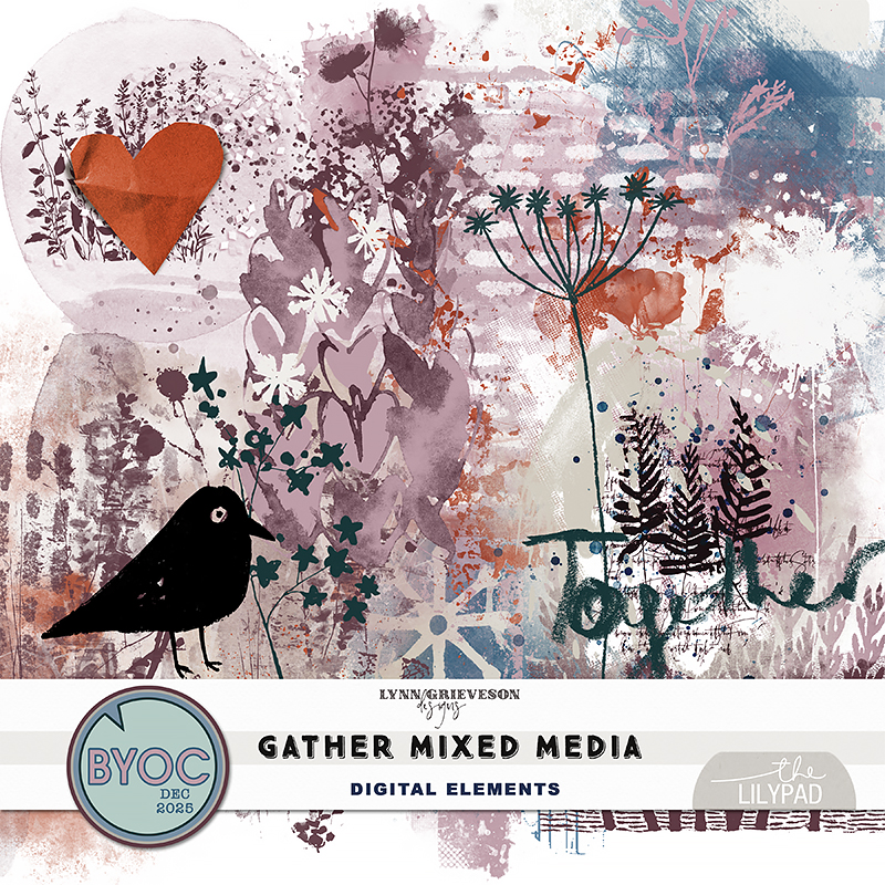 Gather Mixed Media Elements by Lynn Grieveson