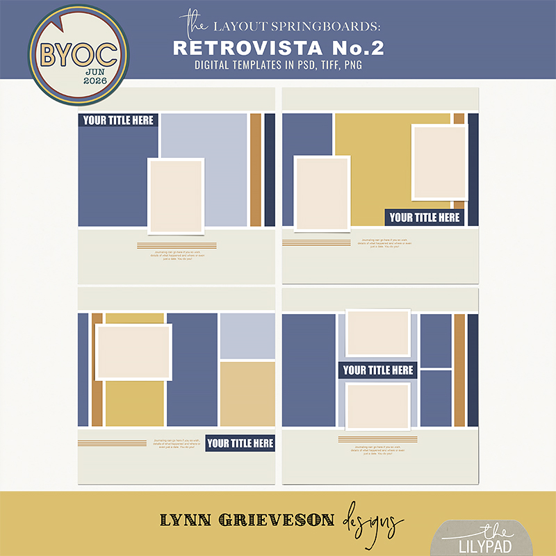 Retrovista No2 Photobook Templates by Lynn Grieveson