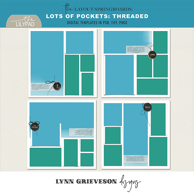 Lots of Pockets Threaded Photobook Templates