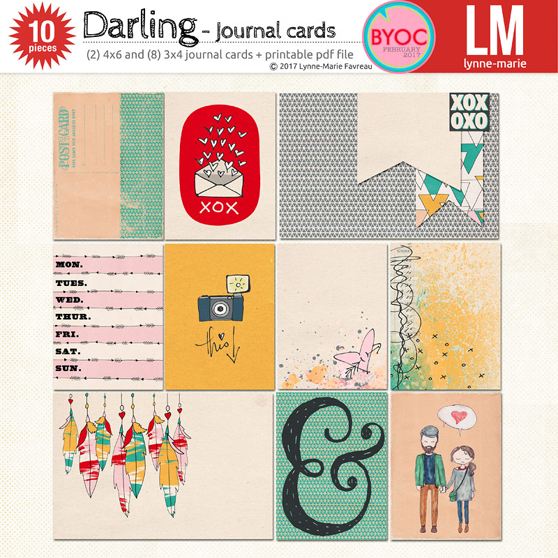Darling journal cards
