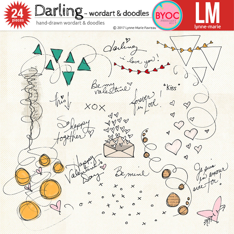 Darling wordart & doodles