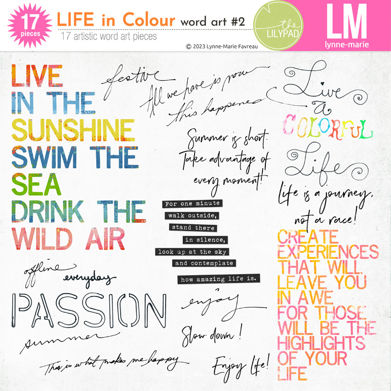 LIFE in Color word art #2