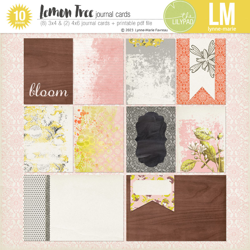 Lemon Tree journal cards