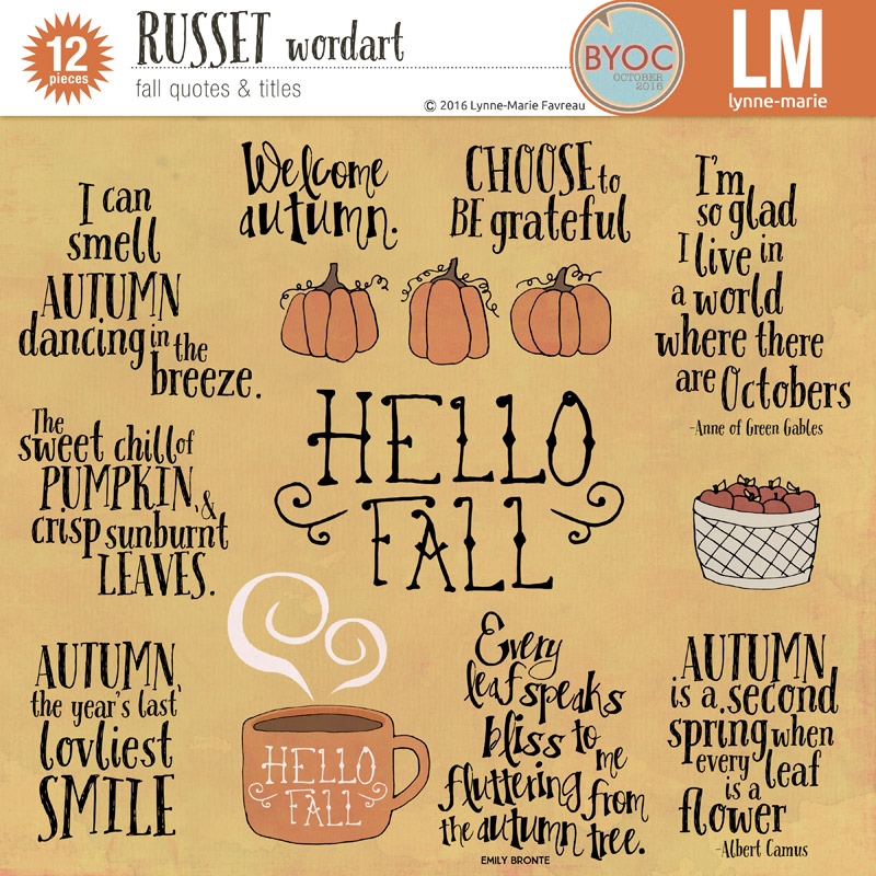 Russet wordart