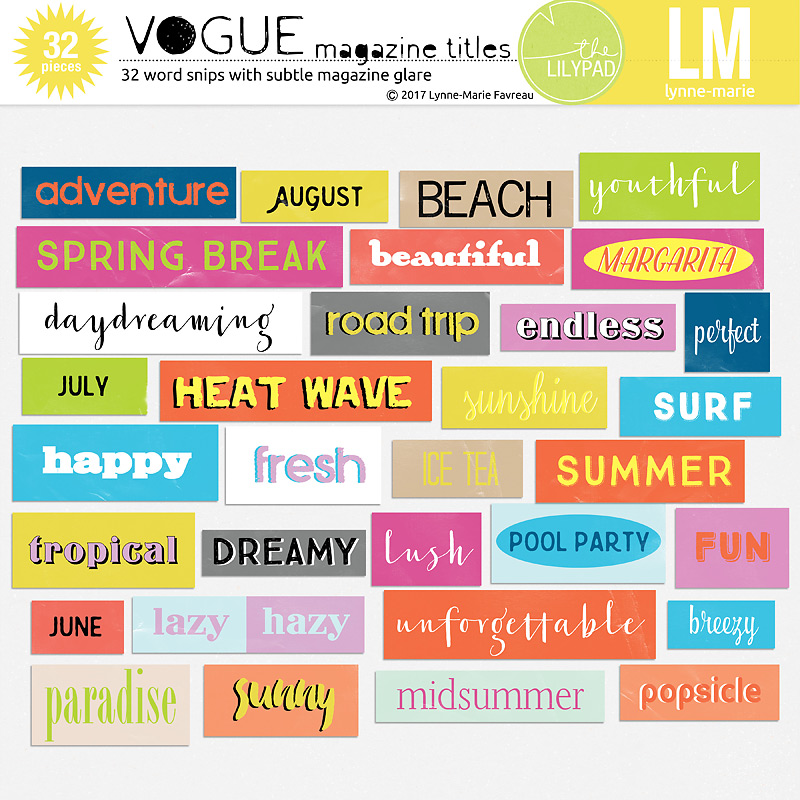 Vogue magazine titles
